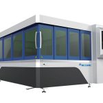 500w laserskjæremaskin for metallfiberklippebord med lysbanesystem